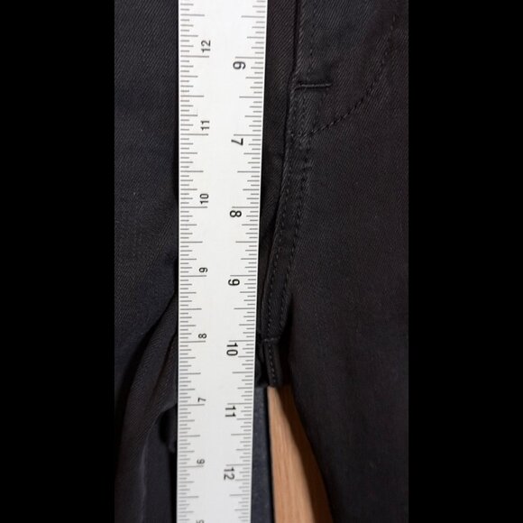 Frame Jeans 27 Womens Black Le High Straight Noir Frayed Hem High Waist Stretch - Picture 4 of 8